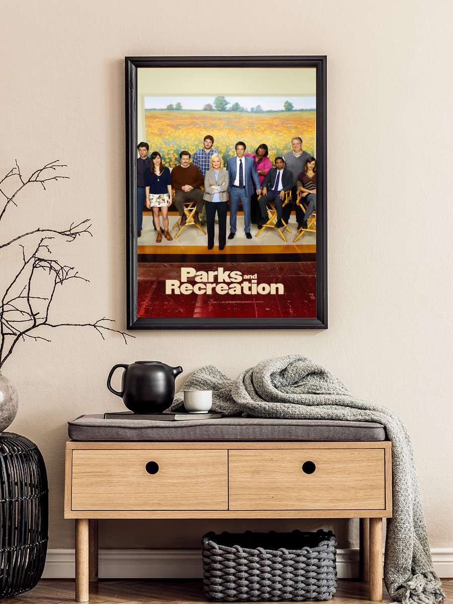 Parks and Recreation Dizi Tablo Siyah Çerçeveli Dizi Poster Duvar Tablo