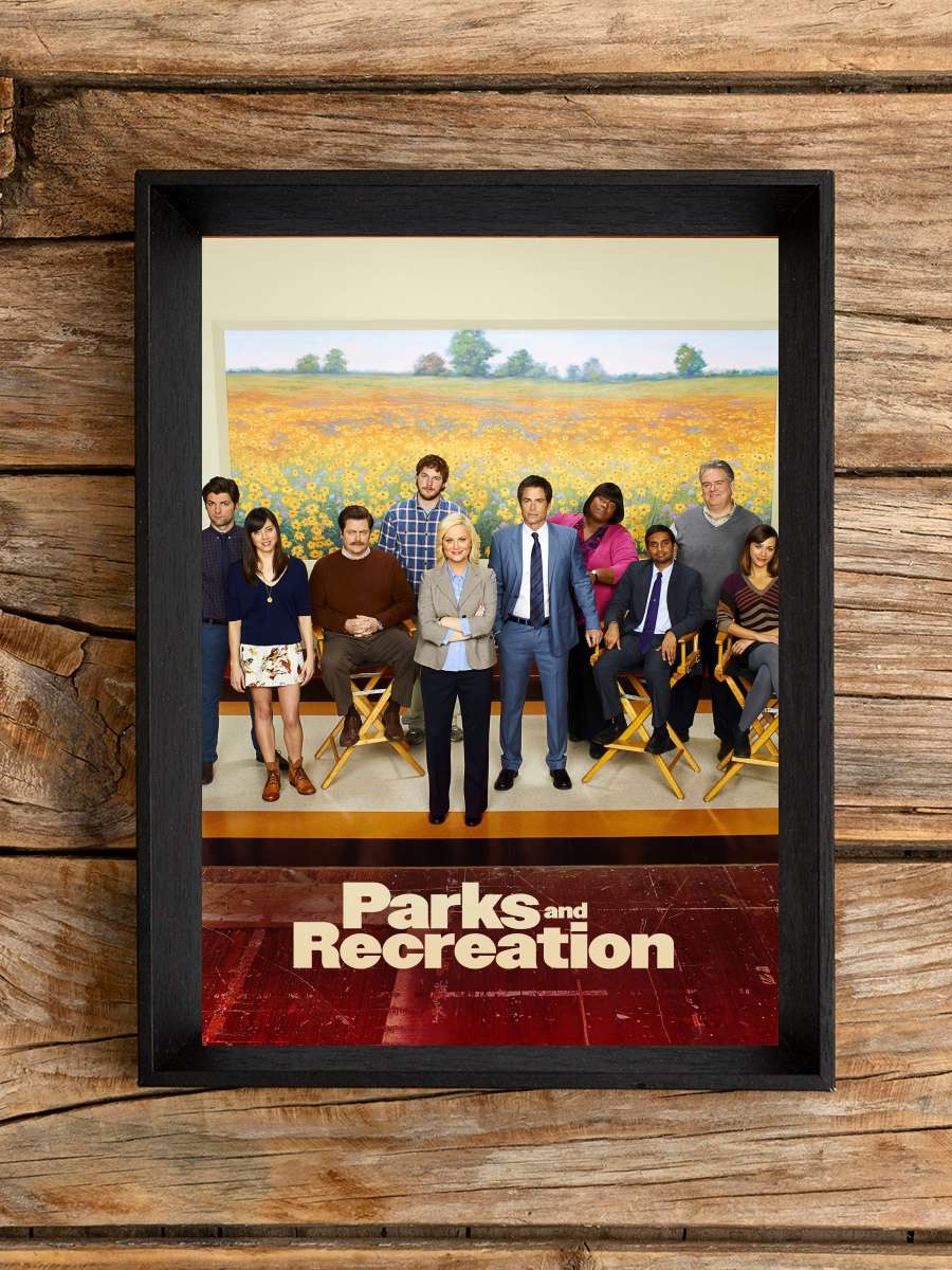 Parks and Recreation Dizi Tablo Siyah Çerçeveli Dizi Poster Duvar Tablo