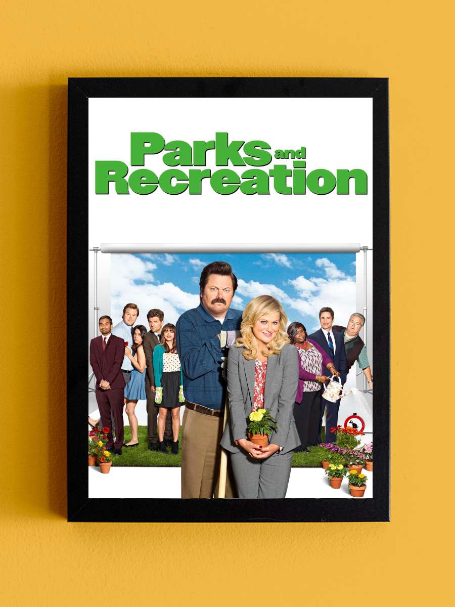 Parks and Recreation Dizi Tablo Siyah Çerçeveli Dizi Poster Duvar Tablo