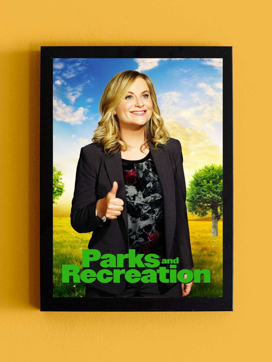 Parks and Recreation Dizi Tablo Siyah Çerçeveli Dizi Poster Duvar Tablo