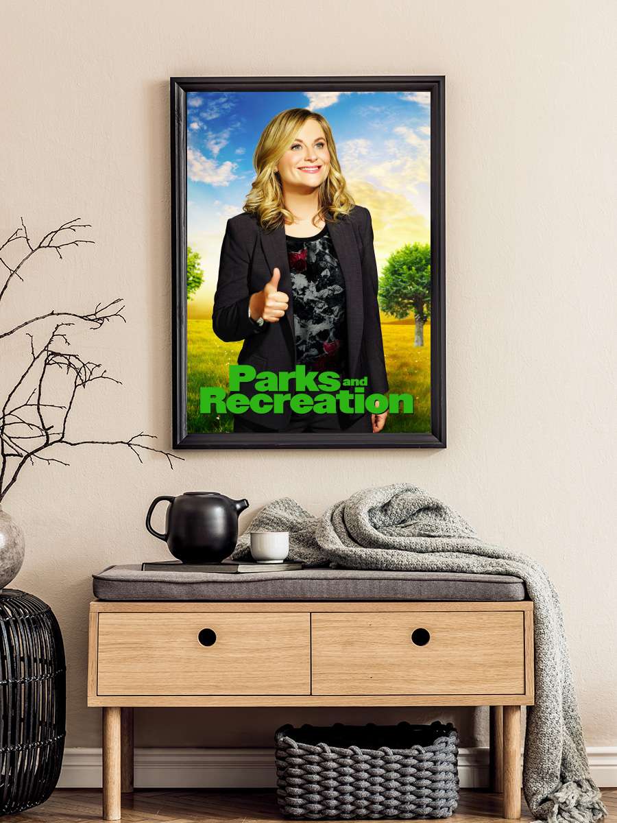 Parks and Recreation Dizi Tablo Siyah Çerçeveli Dizi Poster Duvar Tablo