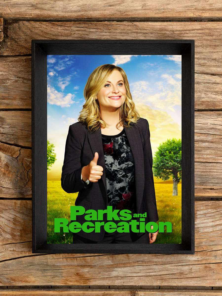 Parks and Recreation Dizi Tablo Siyah Çerçeveli Dizi Poster Duvar Tablo