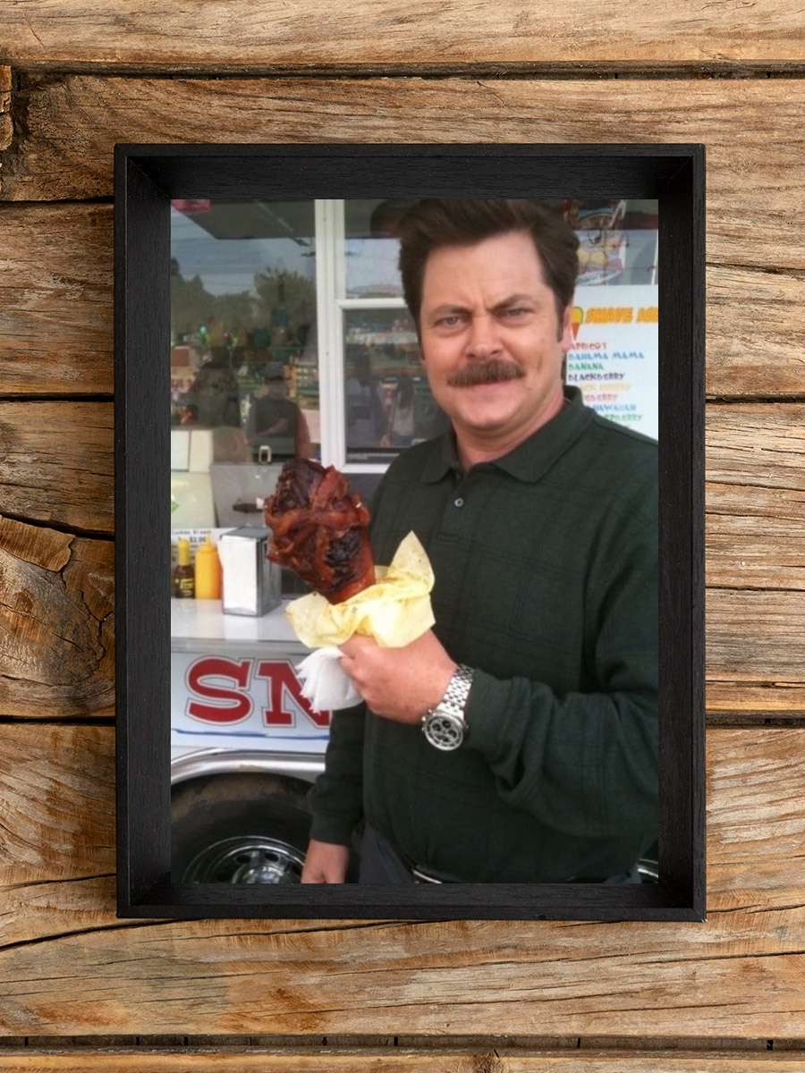 Parks and Recreation Dizi Tablo Siyah Çerçeveli Dizi Poster Duvar Tablo