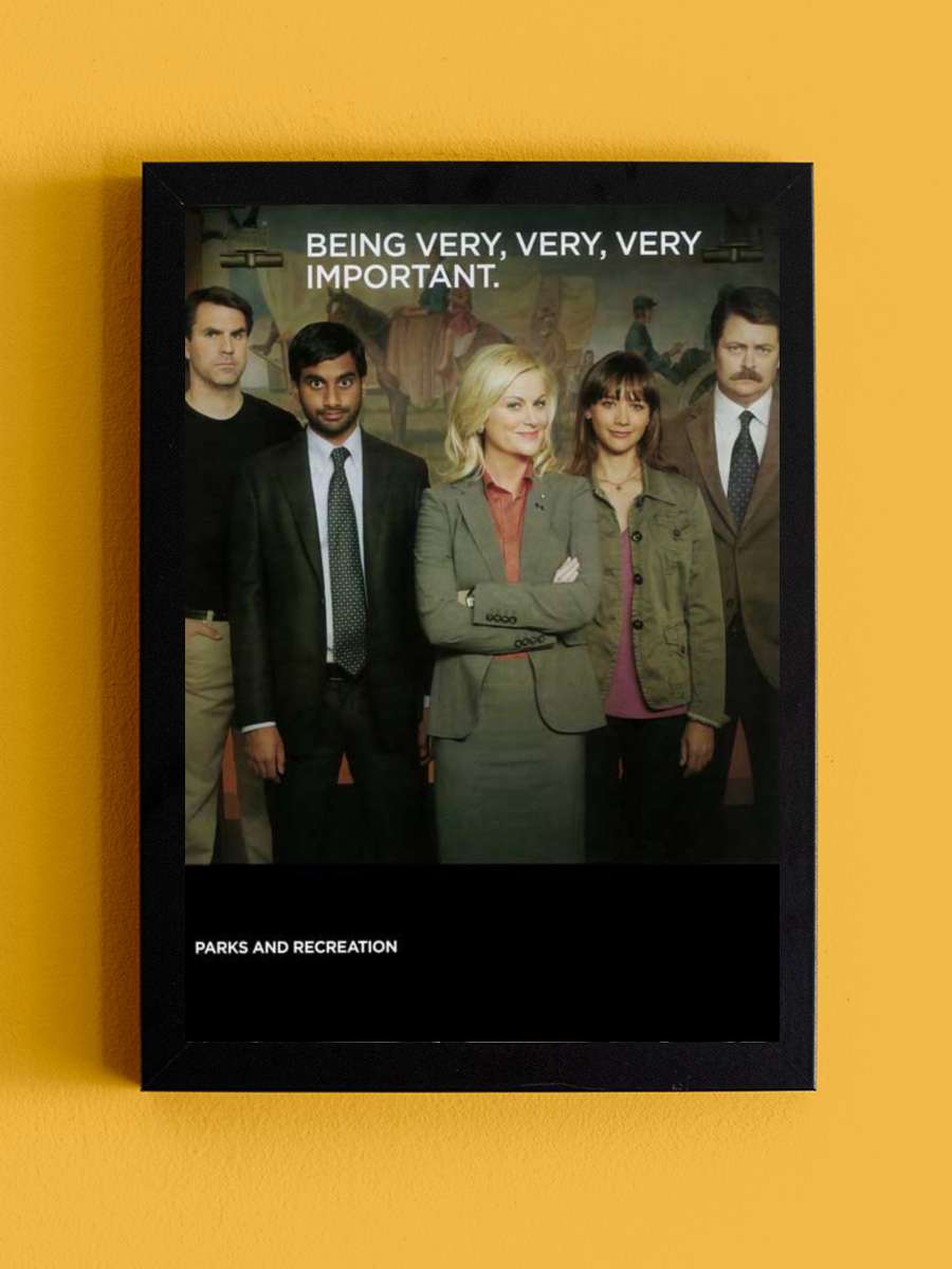 Parks and Recreation Dizi Tablo Siyah Çerçeveli Dizi Poster Duvar Tablo