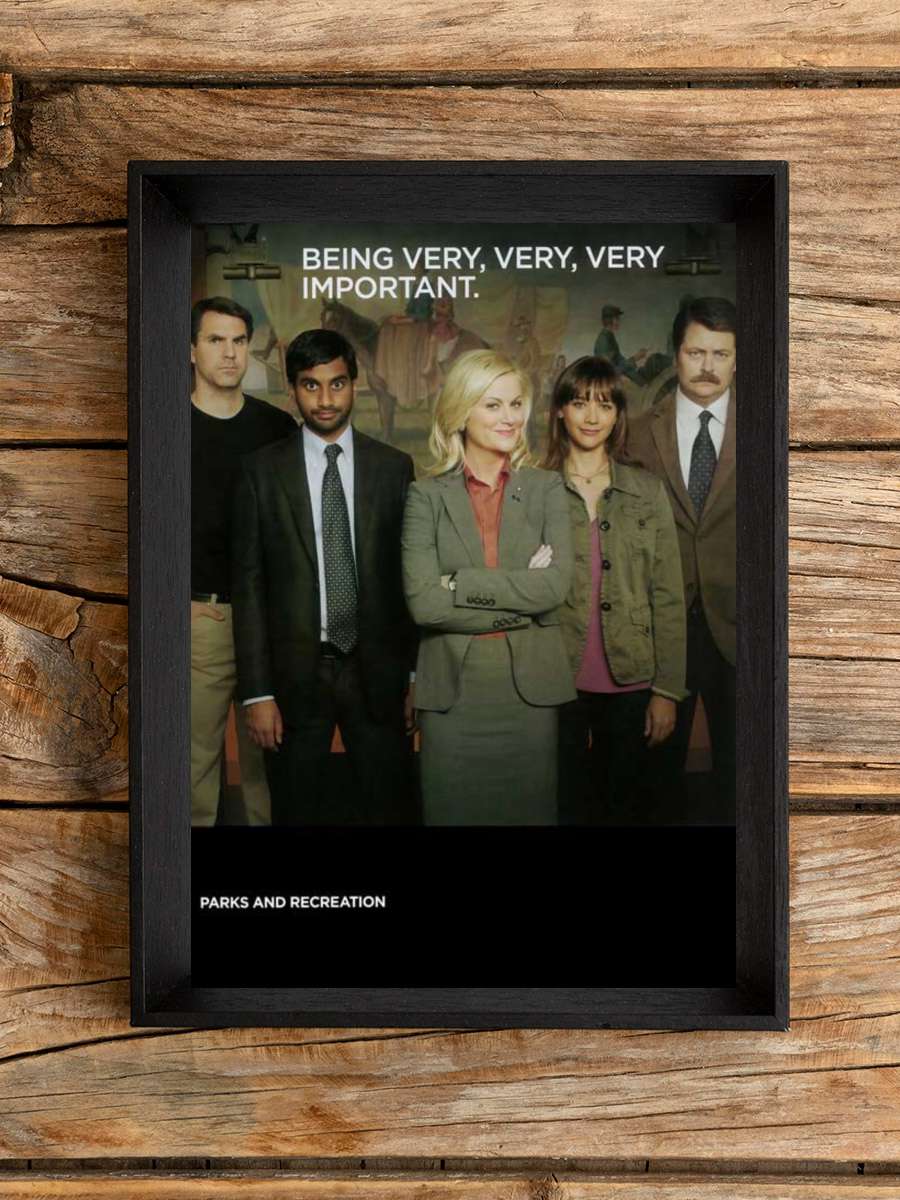 Parks and Recreation Dizi Tablo Siyah Çerçeveli Dizi Poster Duvar Tablo