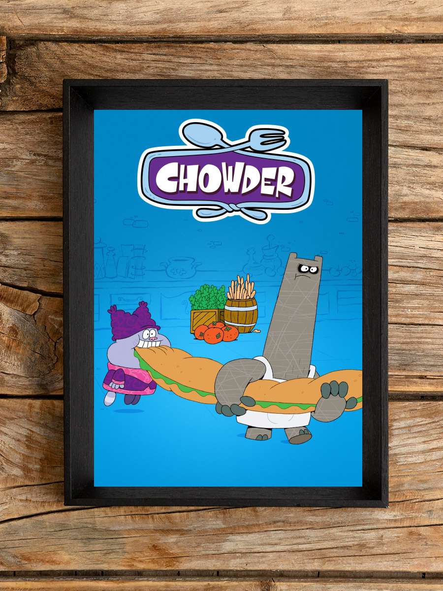 Chowder Dizi Tablo Siyah Çerçeveli Dizi Poster Duvar Tablo