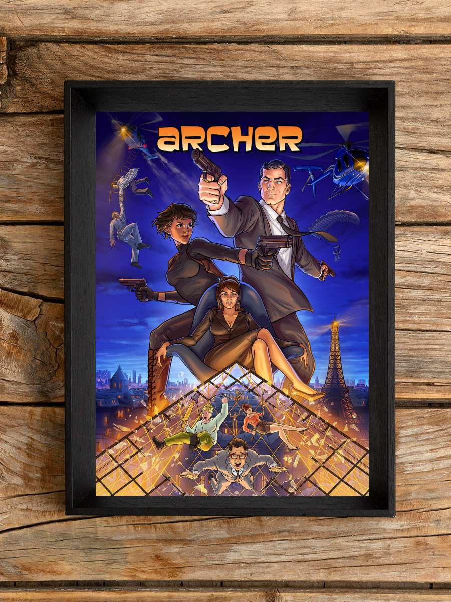 Archer Dizi Tablo Siyah Çerçeveli Dizi Poster Duvar Tablo