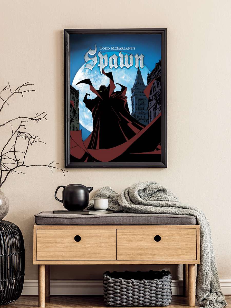 Spawn Dizi Tablo Siyah Çerçeveli Dizi Poster Duvar Tablo