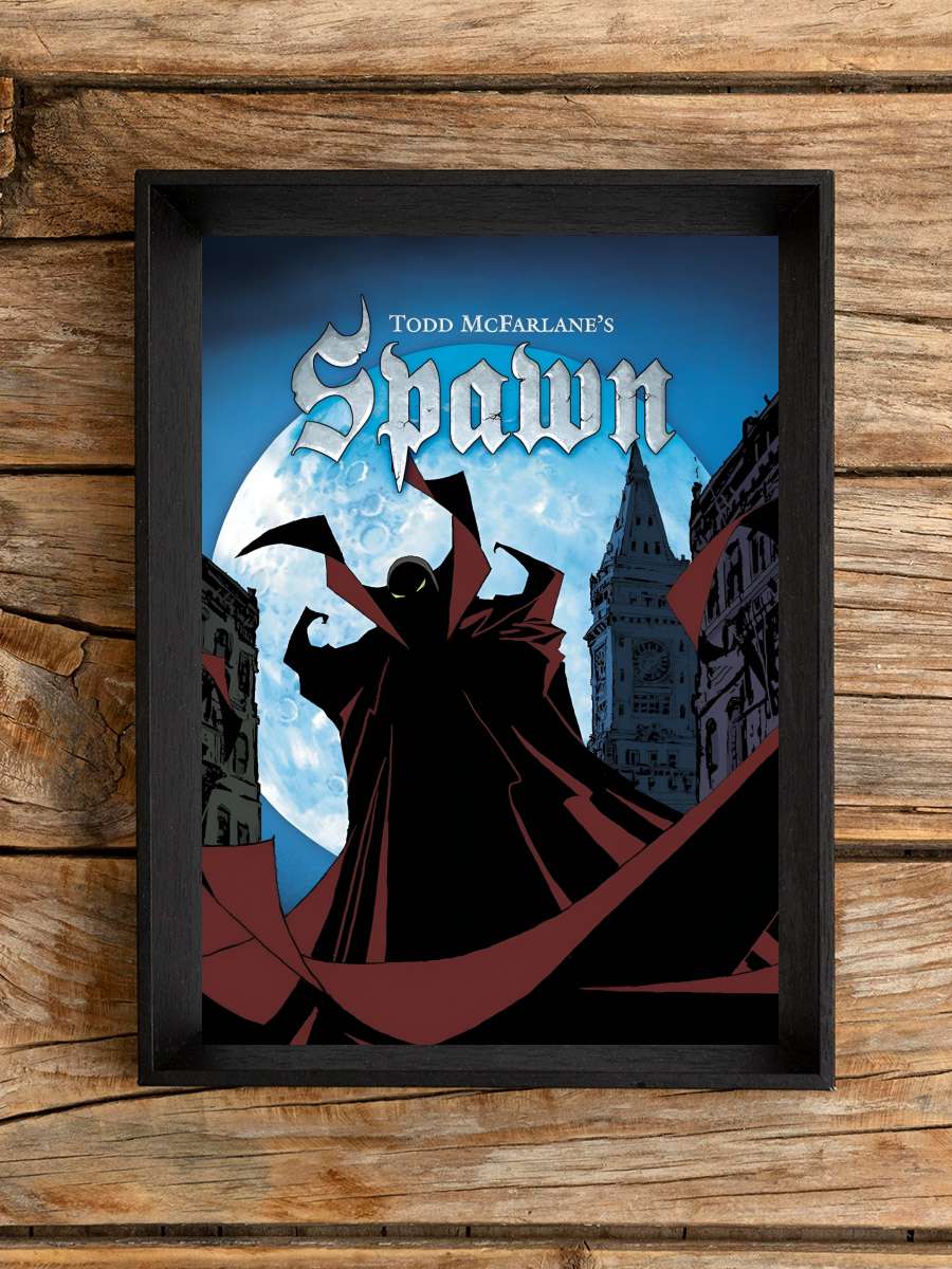 Spawn Dizi Tablo Siyah Çerçeveli Dizi Poster Duvar Tablo