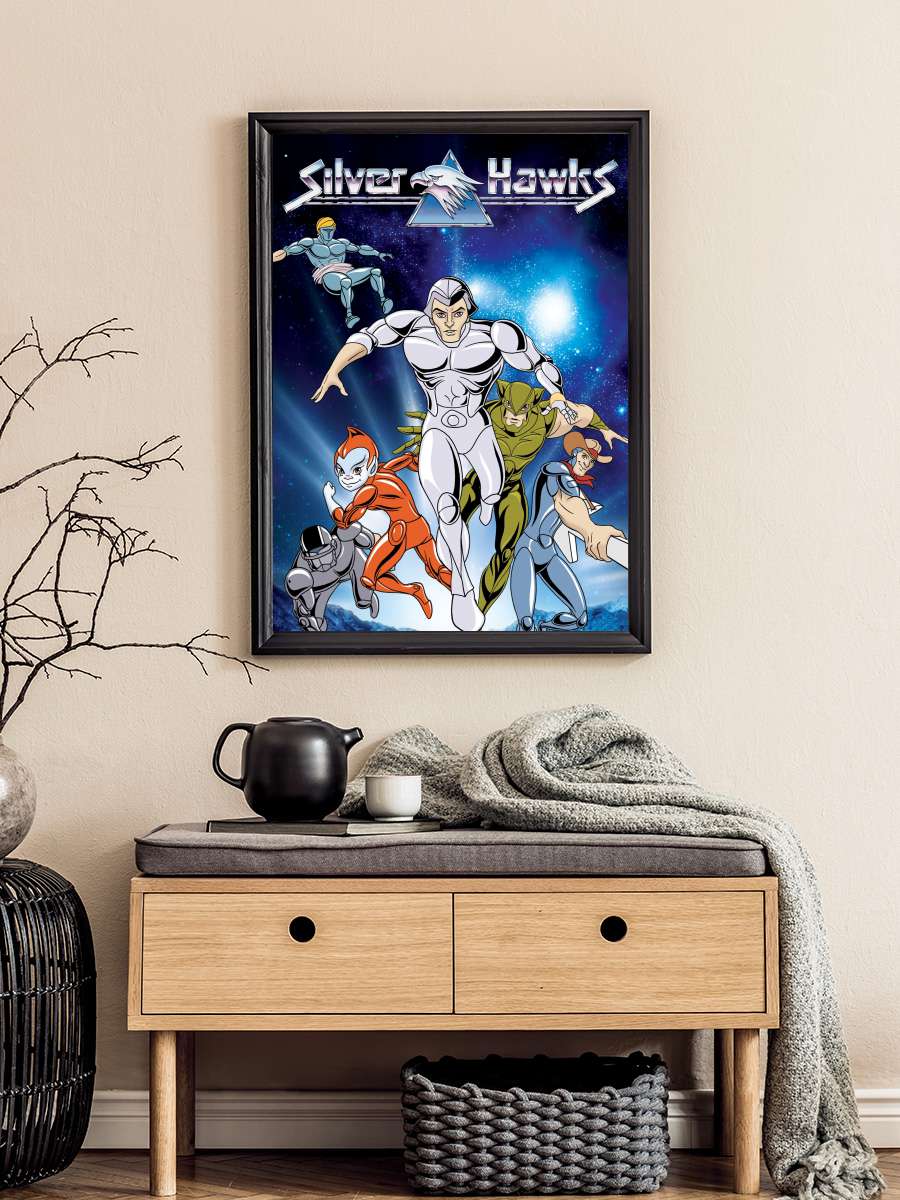 SilverHawks Dizi Tablo Siyah Çerçeveli Dizi Poster Duvar Tablo