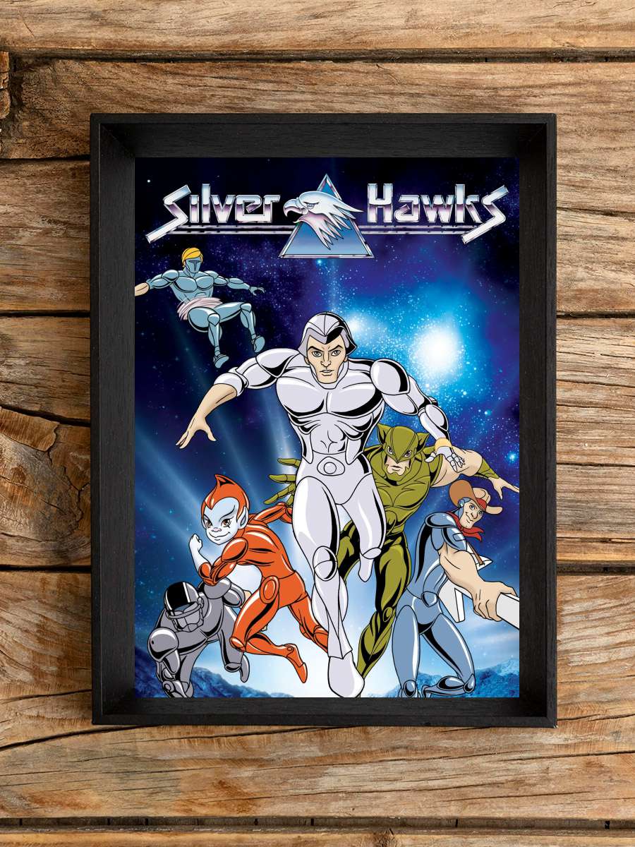 SilverHawks Dizi Tablo Siyah Çerçeveli Dizi Poster Duvar Tablo