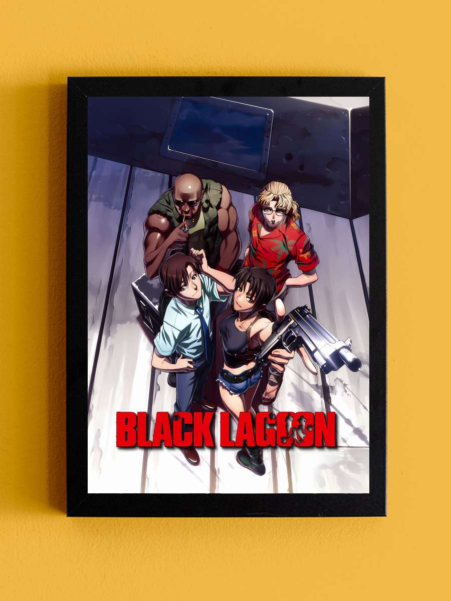 Black Lagoon - BLACK LAGOON Dizi Tablo Siyah Çerçeveli Dizi Poster Duvar Tablo