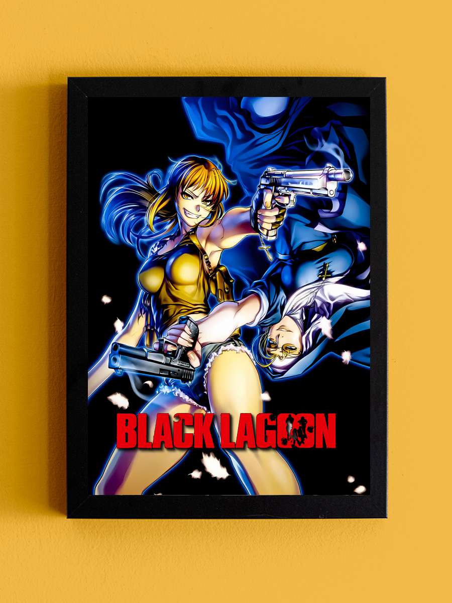 Black Lagoon - BLACK LAGOON Dizi Tablo Siyah Çerçeveli Dizi Poster Duvar Tablo