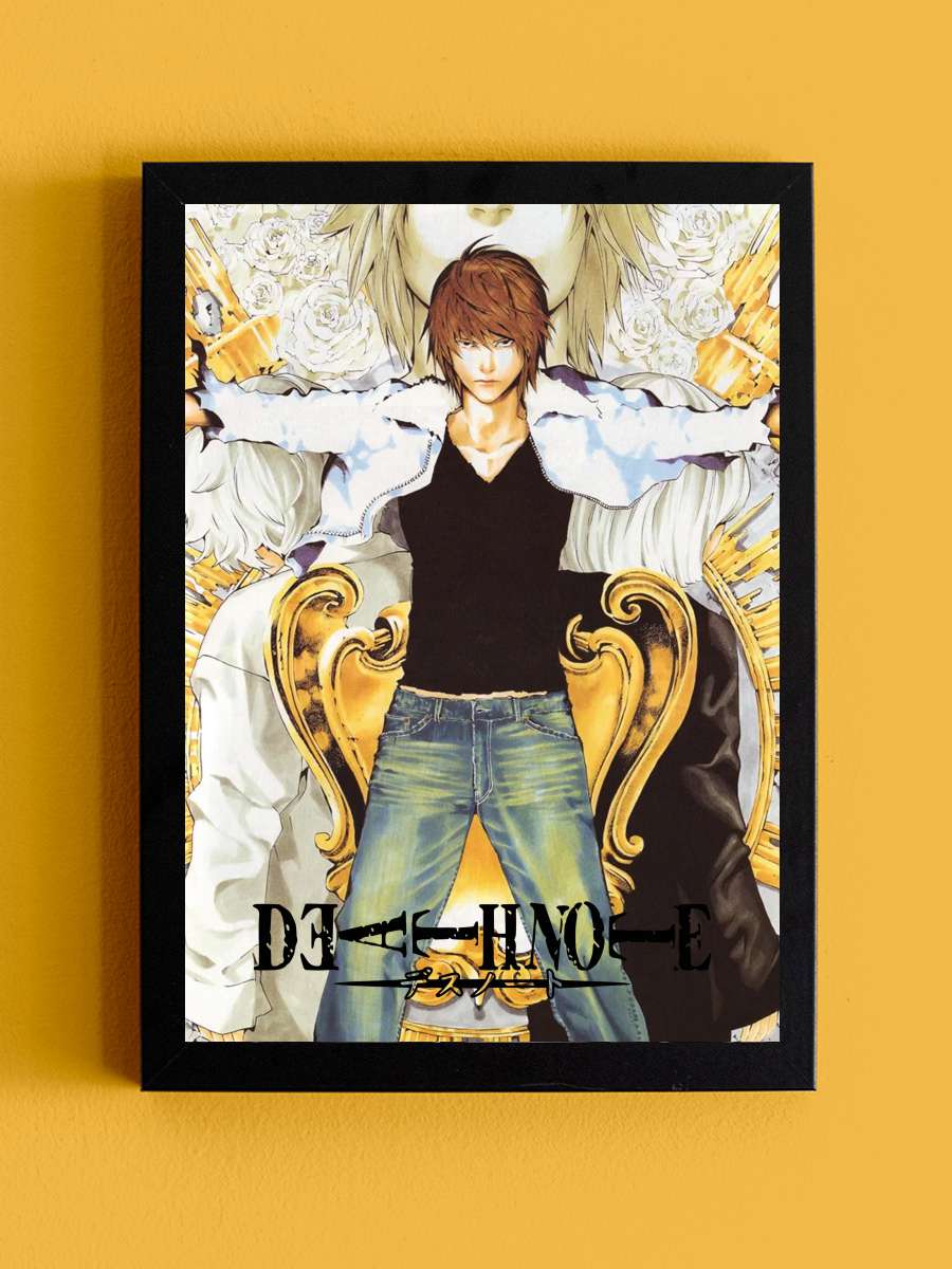 Ölüm Defteri - DEATH NOTE Dizi Tablo Siyah Çerçeveli Dizi Poster Duvar Tablo