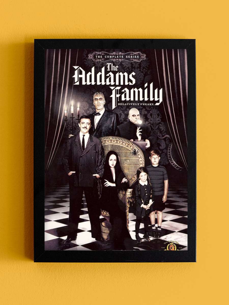 The Addams Family Dizi Tablo Siyah Çerçeveli Dizi Poster Duvar Tablo