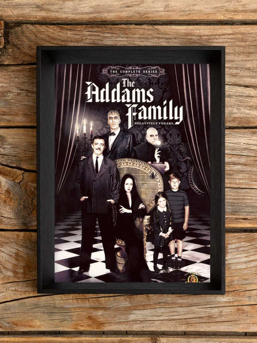 The Addams Family Dizi Tablo Siyah Çerçeveli Dizi Poster Duvar Tablo