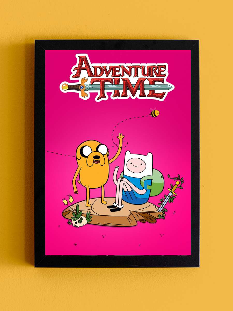 Adventure Time Dizi Tablo Siyah Çerçeveli Dizi Poster Duvar Tablo