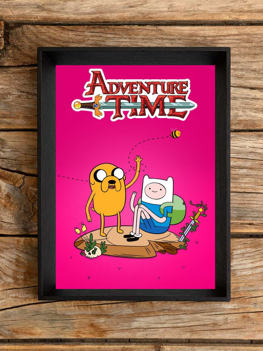 Adventure Time Dizi Tablo Siyah Çerçeveli Dizi Poster Duvar Tablo