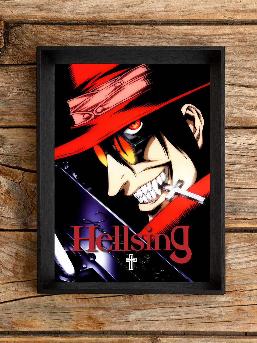 Hellsing - ヘルシング Dizi Tablo Siyah Çerçeveli Dizi Poster Duvar Tablo