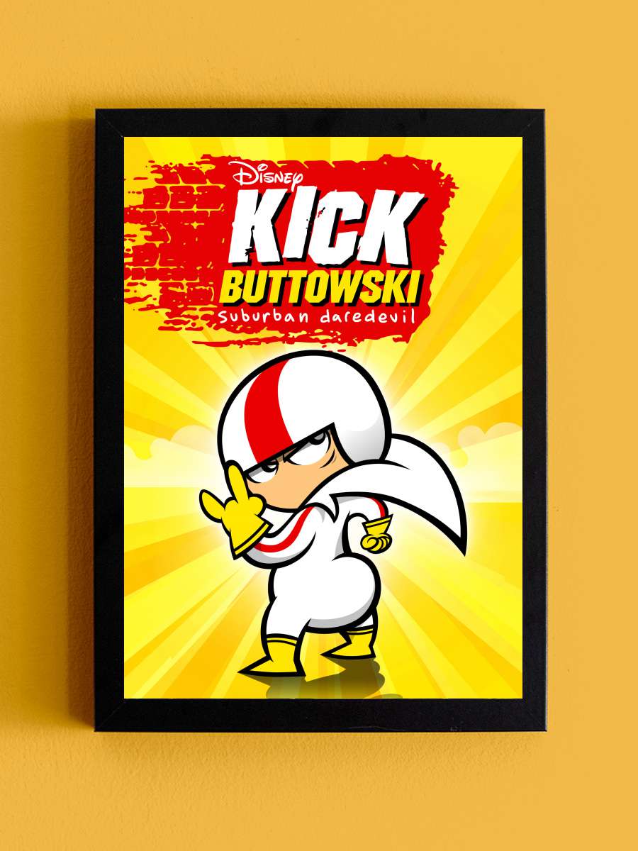 Kick Buttowski: Suburban Daredevil Dizi Tablo Siyah Çerçeveli Dizi Poster Duvar Tablo