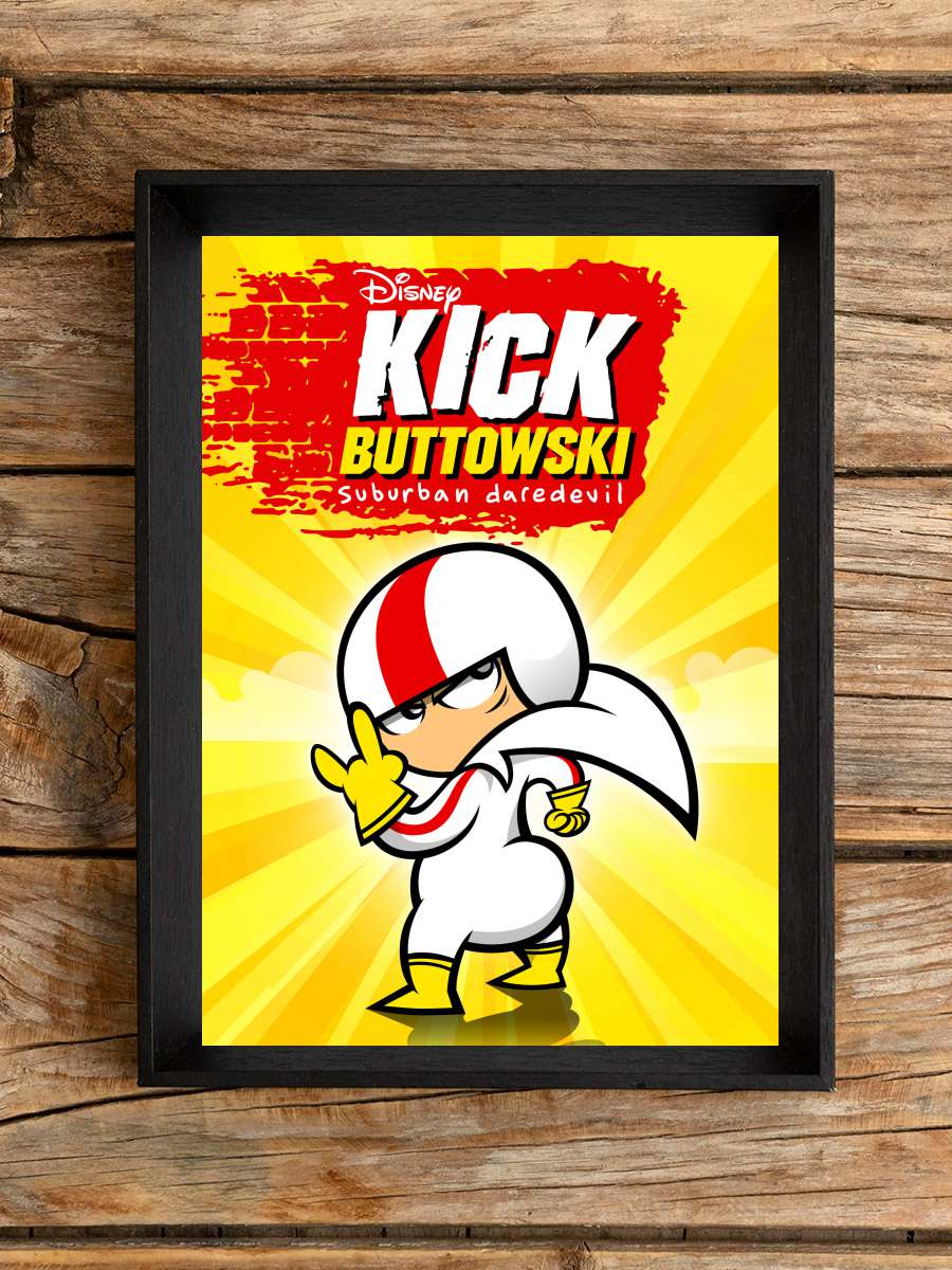 Kick Buttowski: Suburban Daredevil Dizi Tablo Siyah Çerçeveli Dizi Poster Duvar Tablo