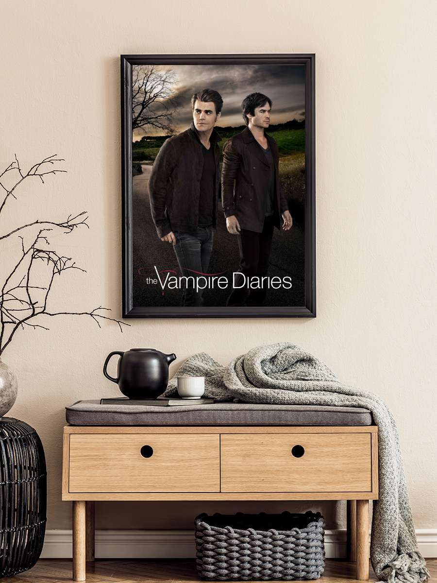 The Vampire Diaries Dizi Tablo Siyah Çerçeveli Dizi Poster Duvar Tablo