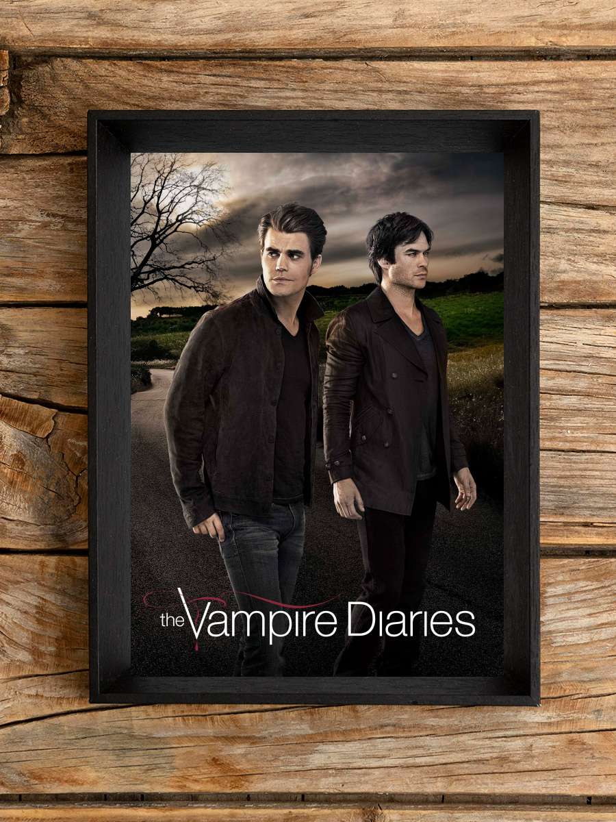 The Vampire Diaries Dizi Tablo Siyah Çerçeveli Dizi Poster Duvar Tablo