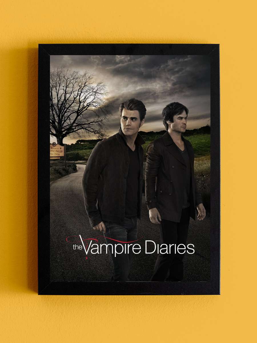 The Vampire Diaries Dizi Tablo Siyah Çerçeveli Dizi Poster Duvar Tablo