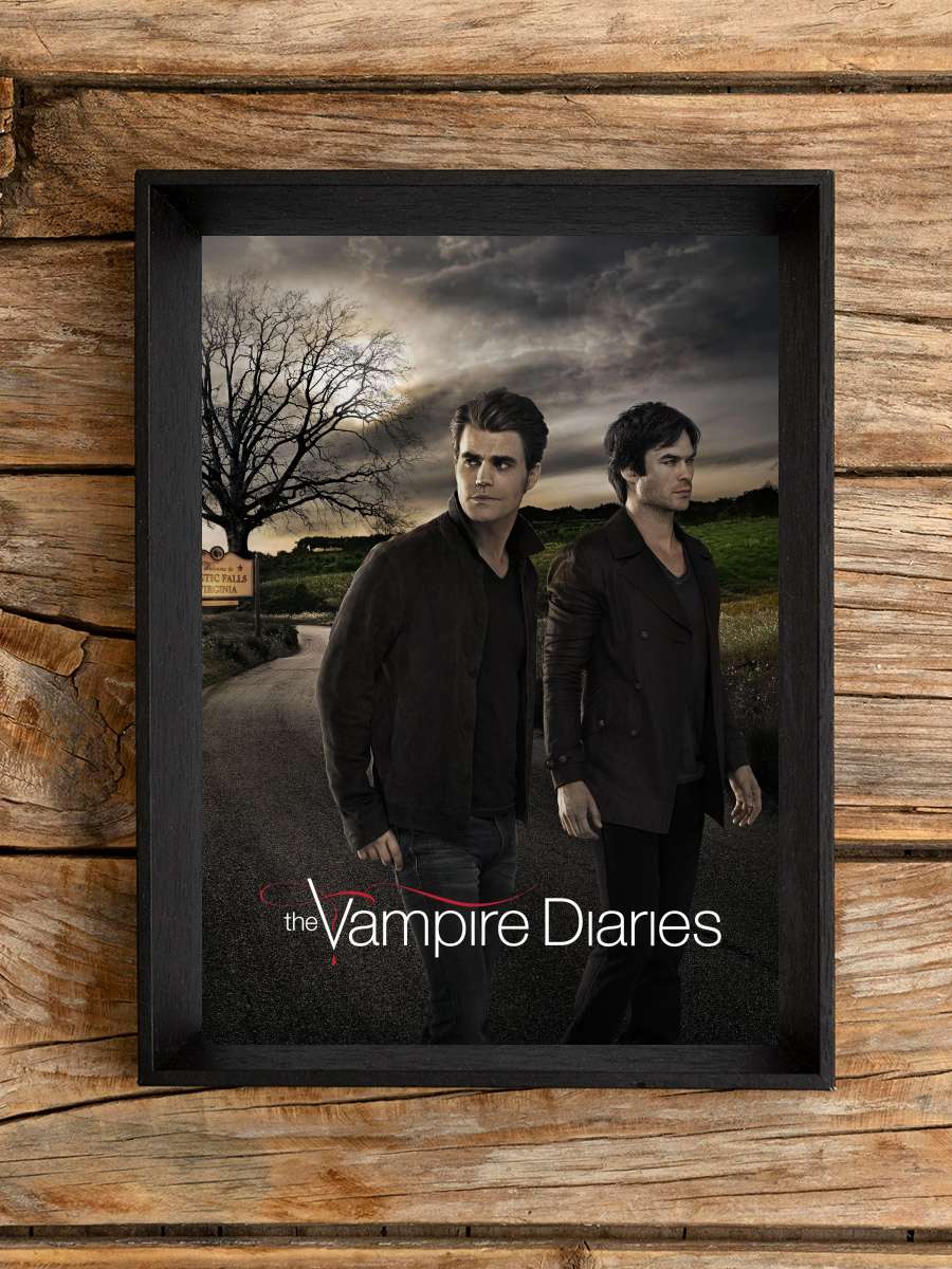 The Vampire Diaries Dizi Tablo Siyah Çerçeveli Dizi Poster Duvar Tablo