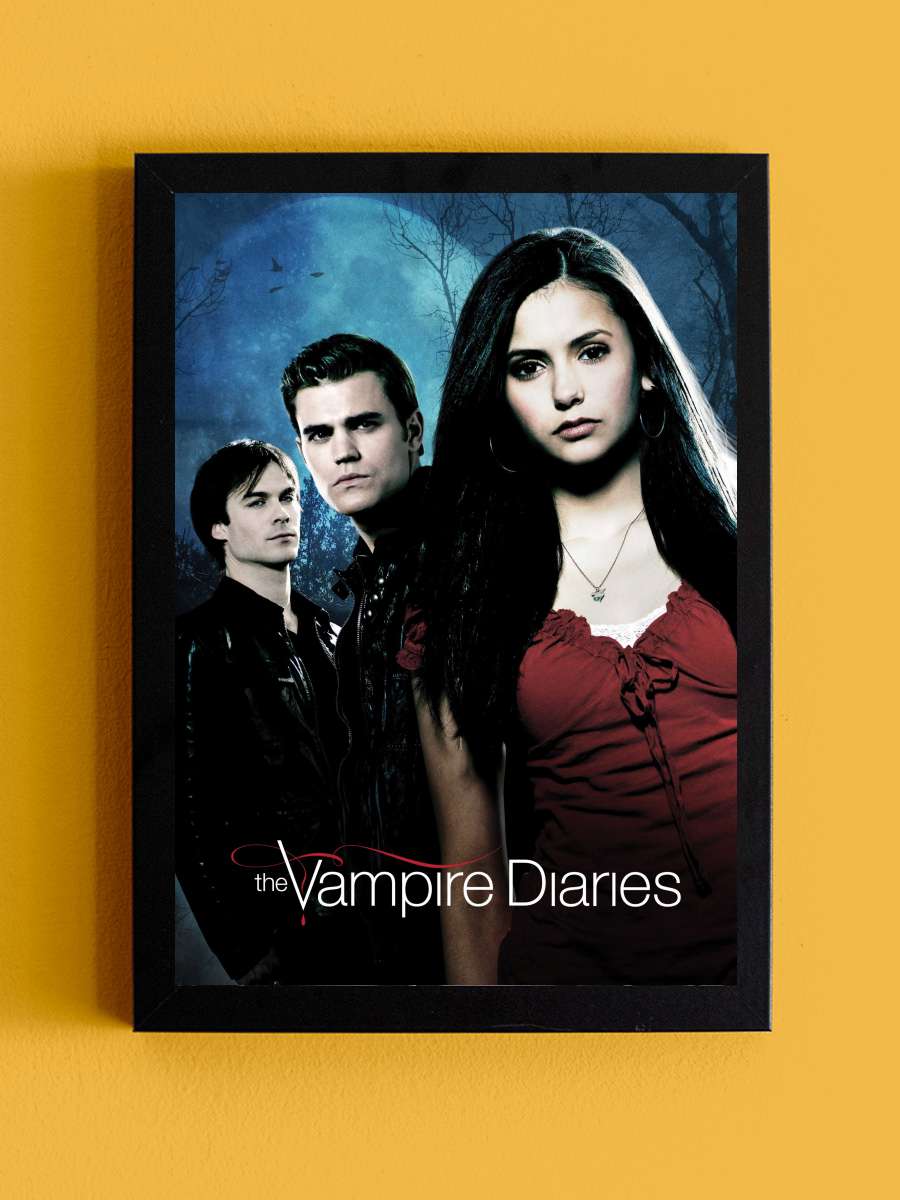 The Vampire Diaries Dizi Tablo Siyah Çerçeveli Dizi Poster Duvar Tablo