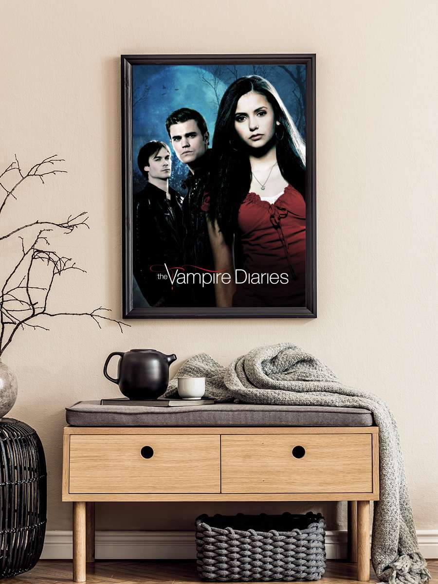 The Vampire Diaries Dizi Tablo Siyah Çerçeveli Dizi Poster Duvar Tablo