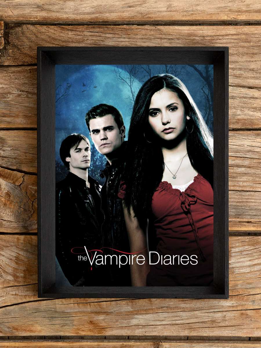 The Vampire Diaries Dizi Tablo Siyah Çerçeveli Dizi Poster Duvar Tablo