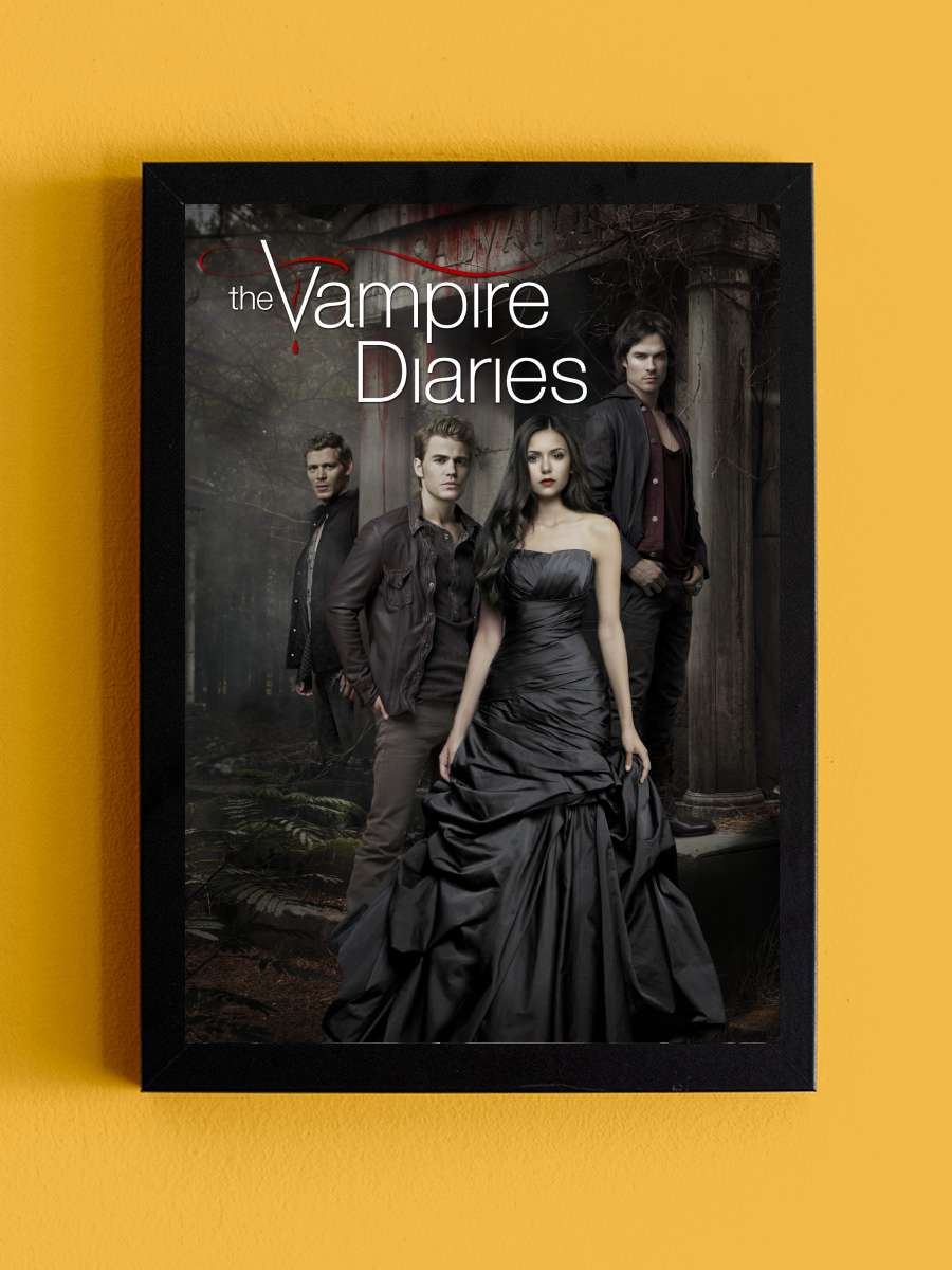 The Vampire Diaries Dizi Tablo Siyah Çerçeveli Dizi Poster Duvar Tablo