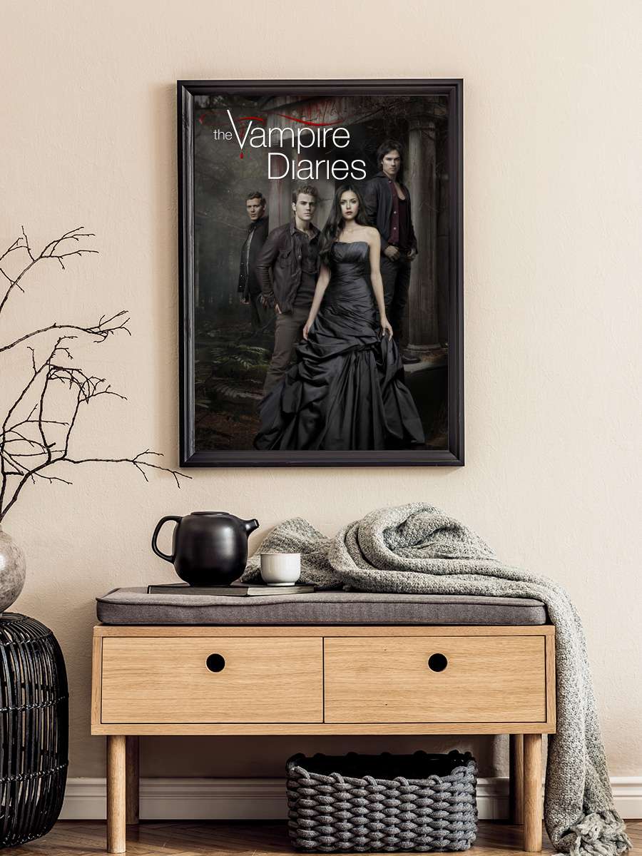 The Vampire Diaries Dizi Tablo Siyah Çerçeveli Dizi Poster Duvar Tablo