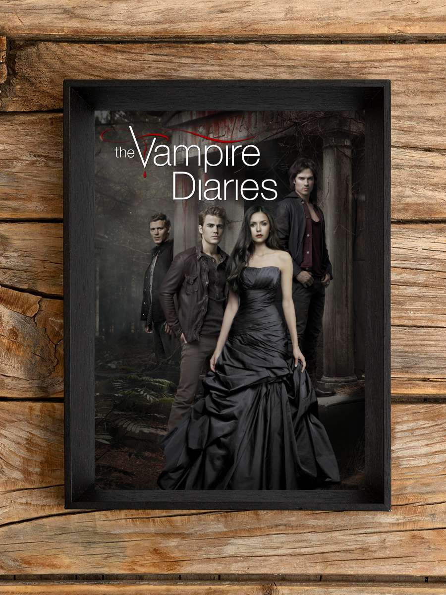 The Vampire Diaries Dizi Tablo Siyah Çerçeveli Dizi Poster Duvar Tablo