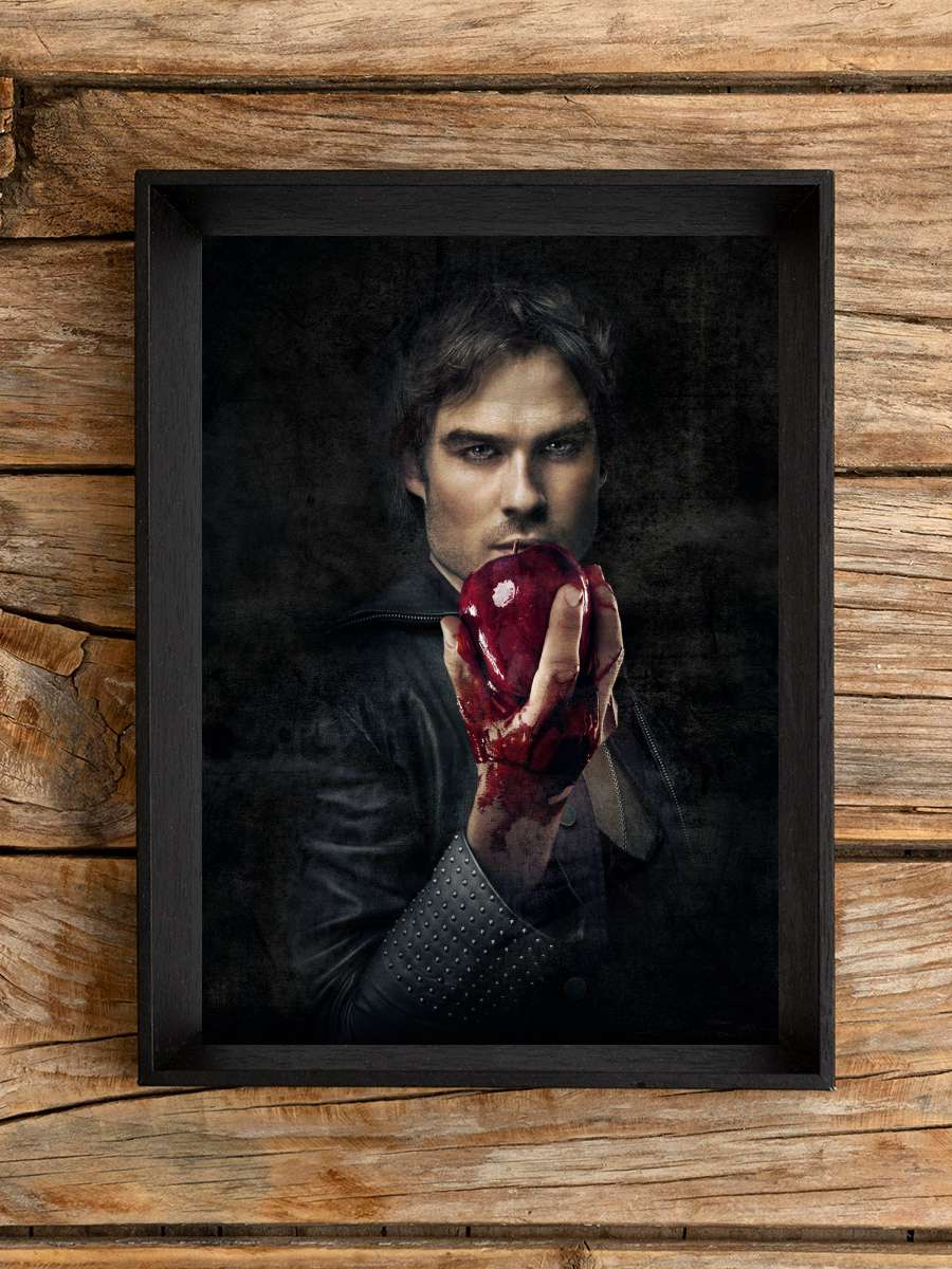 The Vampire Diaries Dizi Tablo Siyah Çerçeveli Dizi Poster Duvar Tablo