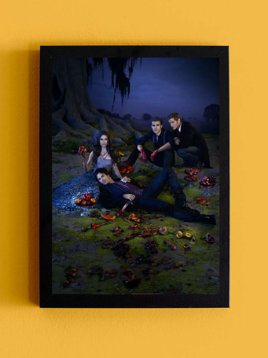 The Vampire Diaries Dizi Tablo Siyah Çerçeveli Dizi Poster Duvar Tablo