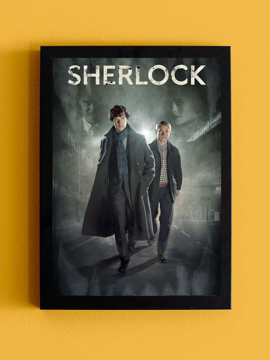 Sherlock Dizi Tablo Siyah Çerçeveli Dizi Poster Duvar Tablo