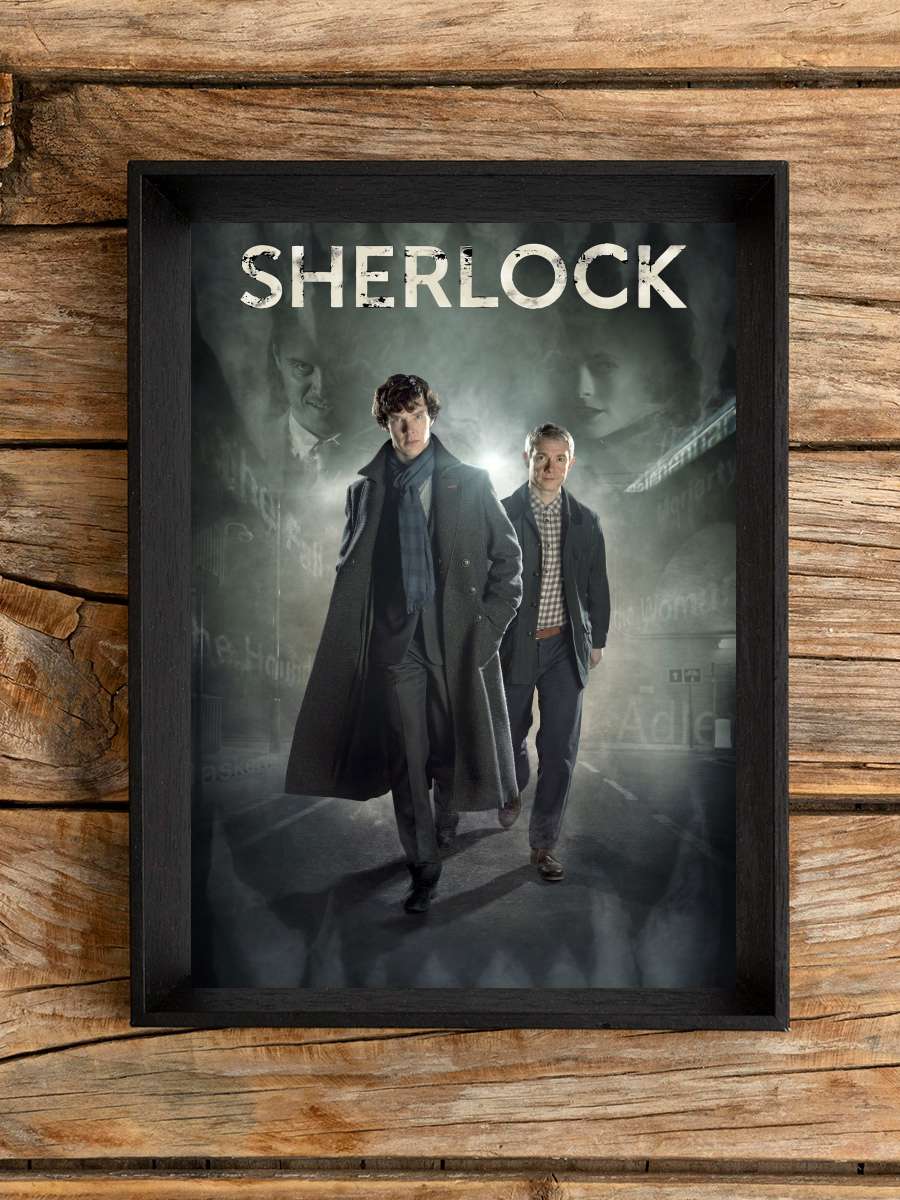 Sherlock Dizi Tablo Siyah Çerçeveli Dizi Poster Duvar Tablo