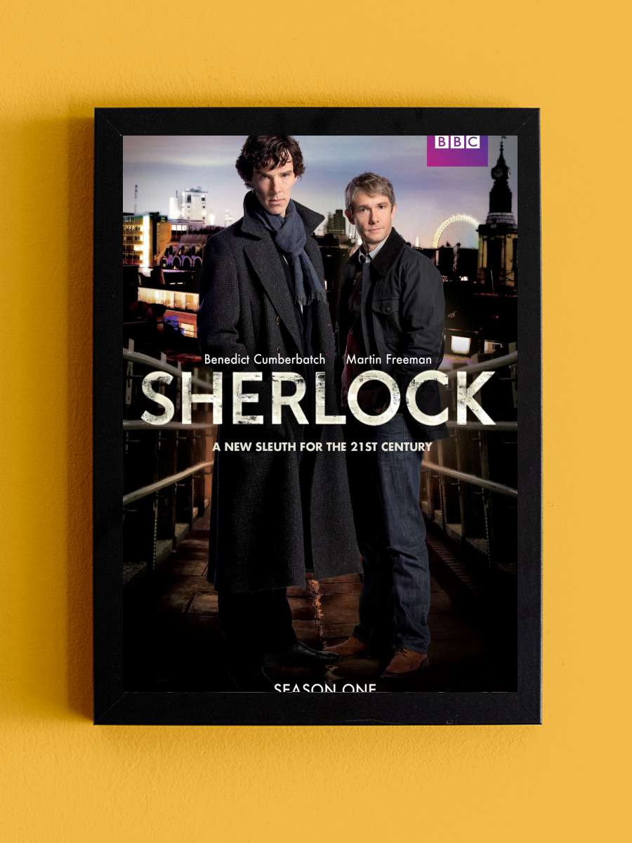 Sherlock Dizi Tablo Siyah Çerçeveli Dizi Poster Duvar Tablo