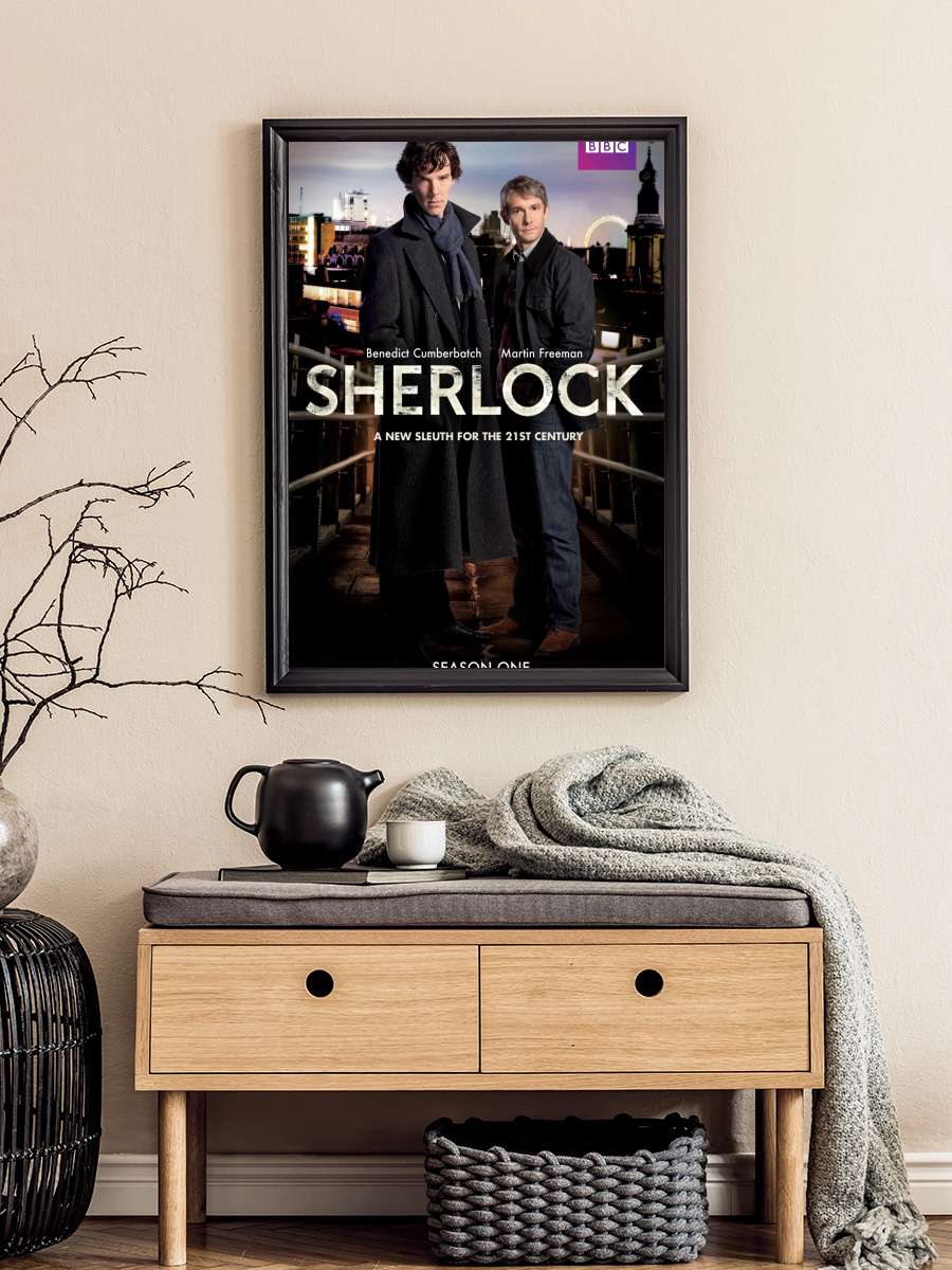 Sherlock Dizi Tablo Siyah Çerçeveli Dizi Poster Duvar Tablo