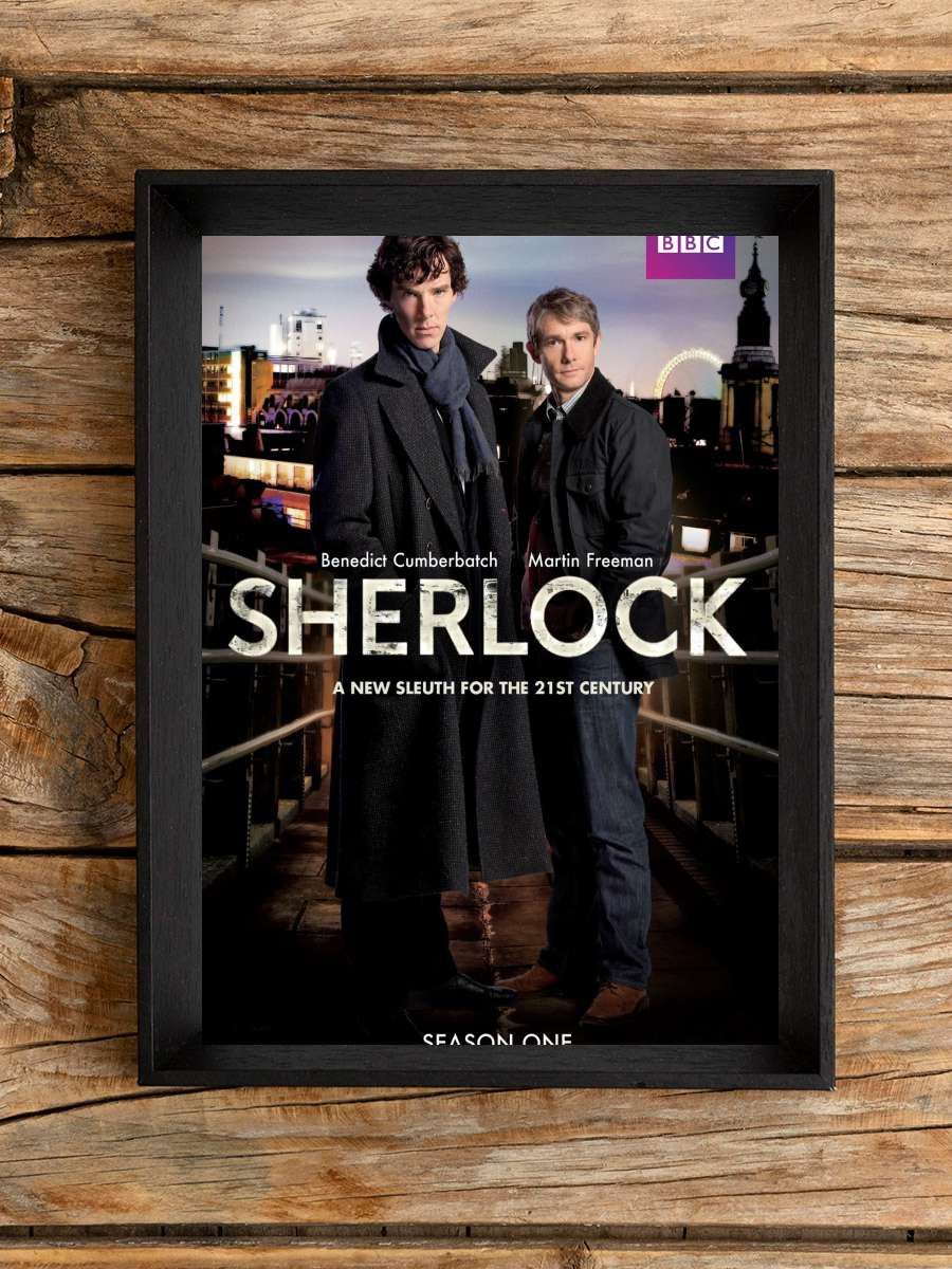 Sherlock Dizi Tablo Siyah Çerçeveli Dizi Poster Duvar Tablo