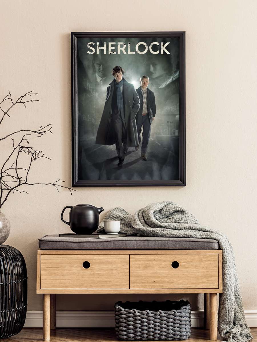 Sherlock Dizi Tablo Siyah Çerçeveli Dizi Poster Duvar Tablo