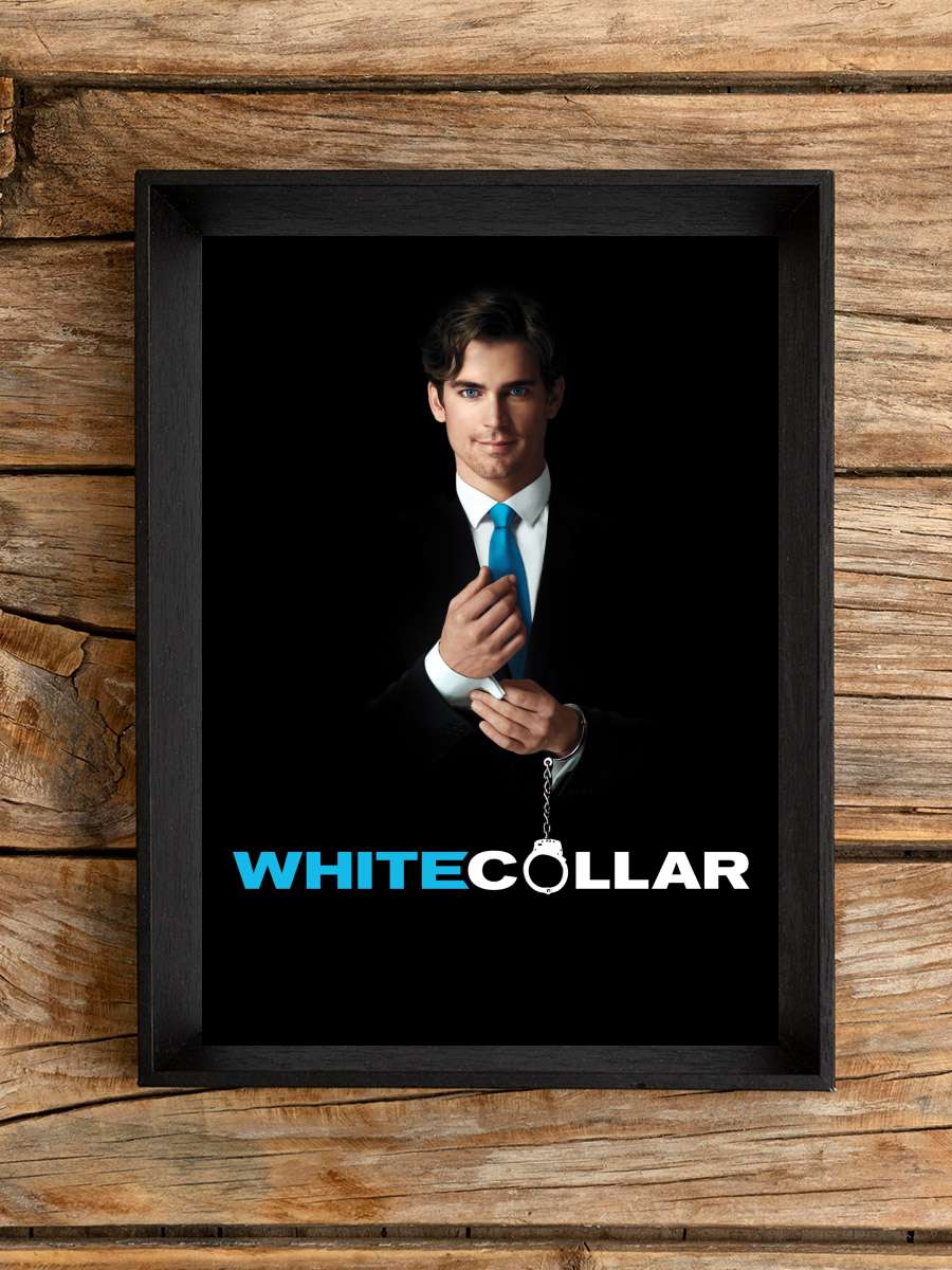 White Collar Dizi Tablo Siyah Çerçeveli Dizi Poster Duvar Tablo