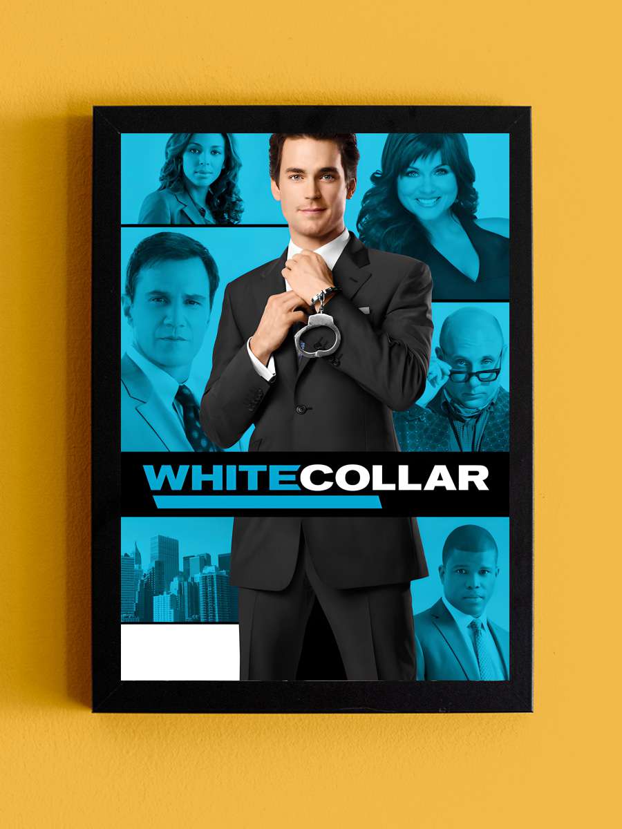 White Collar Dizi Tablo Siyah Çerçeveli Dizi Poster Duvar Tablo