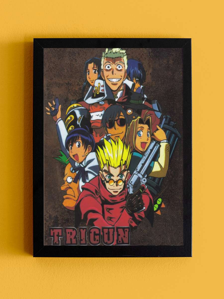 Trigun - TRIGUN Dizi Tablo Siyah Çerçeveli Dizi Poster Duvar Tablo