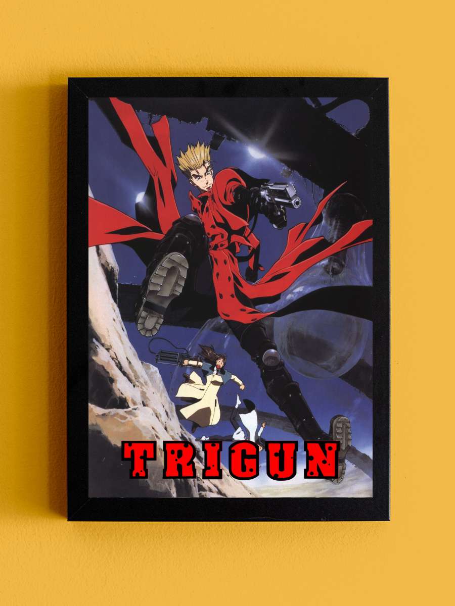 Trigun - TRIGUN Dizi Tablo Siyah Çerçeveli Dizi Poster Duvar Tablo