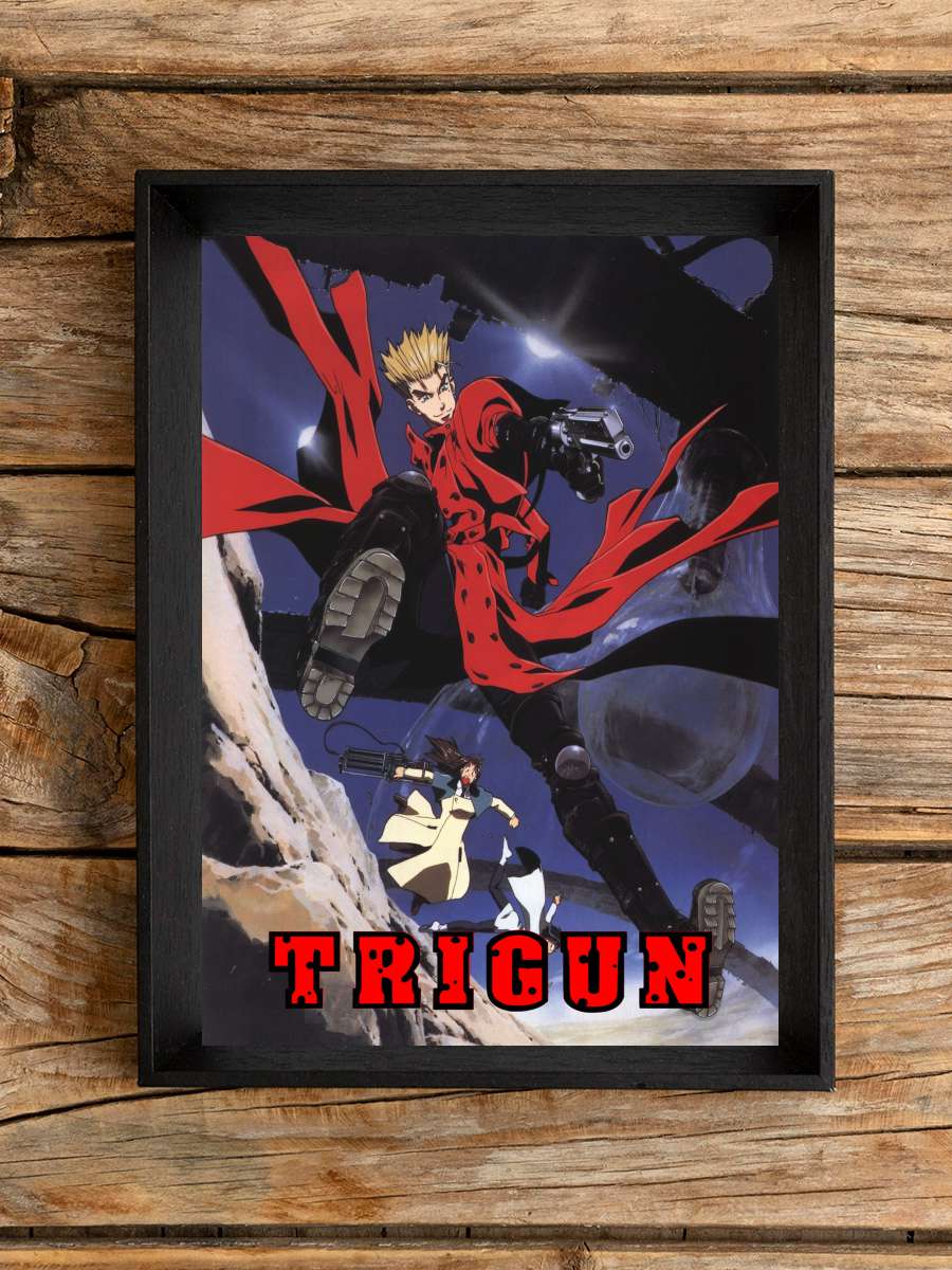 Trigun - TRIGUN Dizi Tablo Siyah Çerçeveli Dizi Poster Duvar Tablo