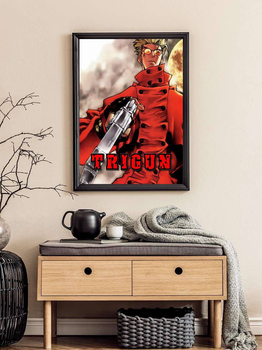 Trigun - TRIGUN Dizi Tablo Siyah Çerçeveli Dizi Poster Duvar Tablo