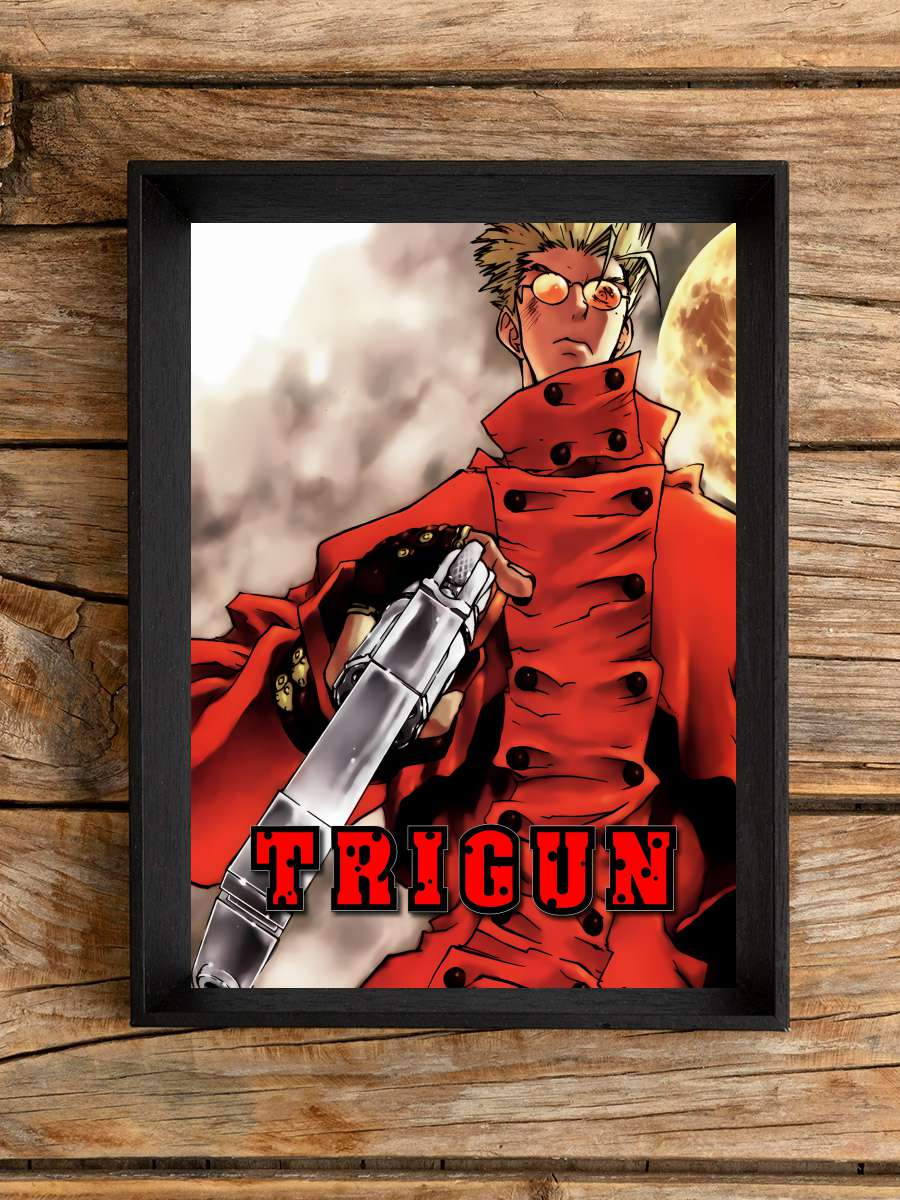 Trigun - TRIGUN Dizi Tablo Siyah Çerçeveli Dizi Poster Duvar Tablo